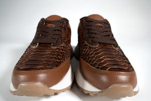 The Origin — Brown Python Leather Sneaker (🔒 Preorder to unlock)