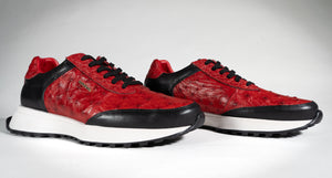 GOOSE ICONS – Founder in Leather & Red Ostrich (🔒 Preorder to unlock)