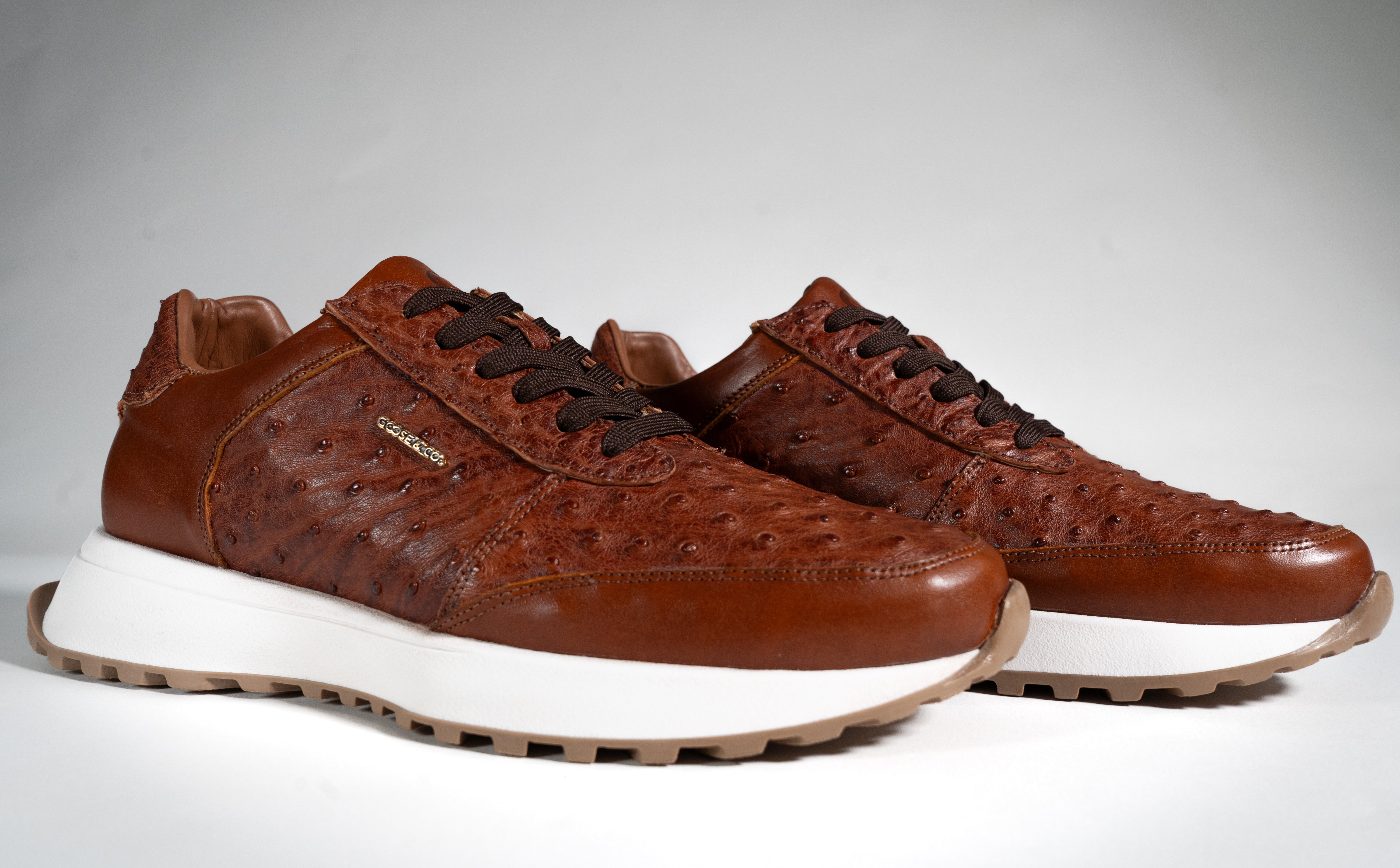 GOOSE ICONS – Founder in Leather & Cognac Ostrich (🔒 Preorder to unlock)