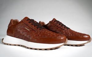GOOSE ICONS – Founder in Leather & Cognac Ostrich (🔒 Preorder to unlock)