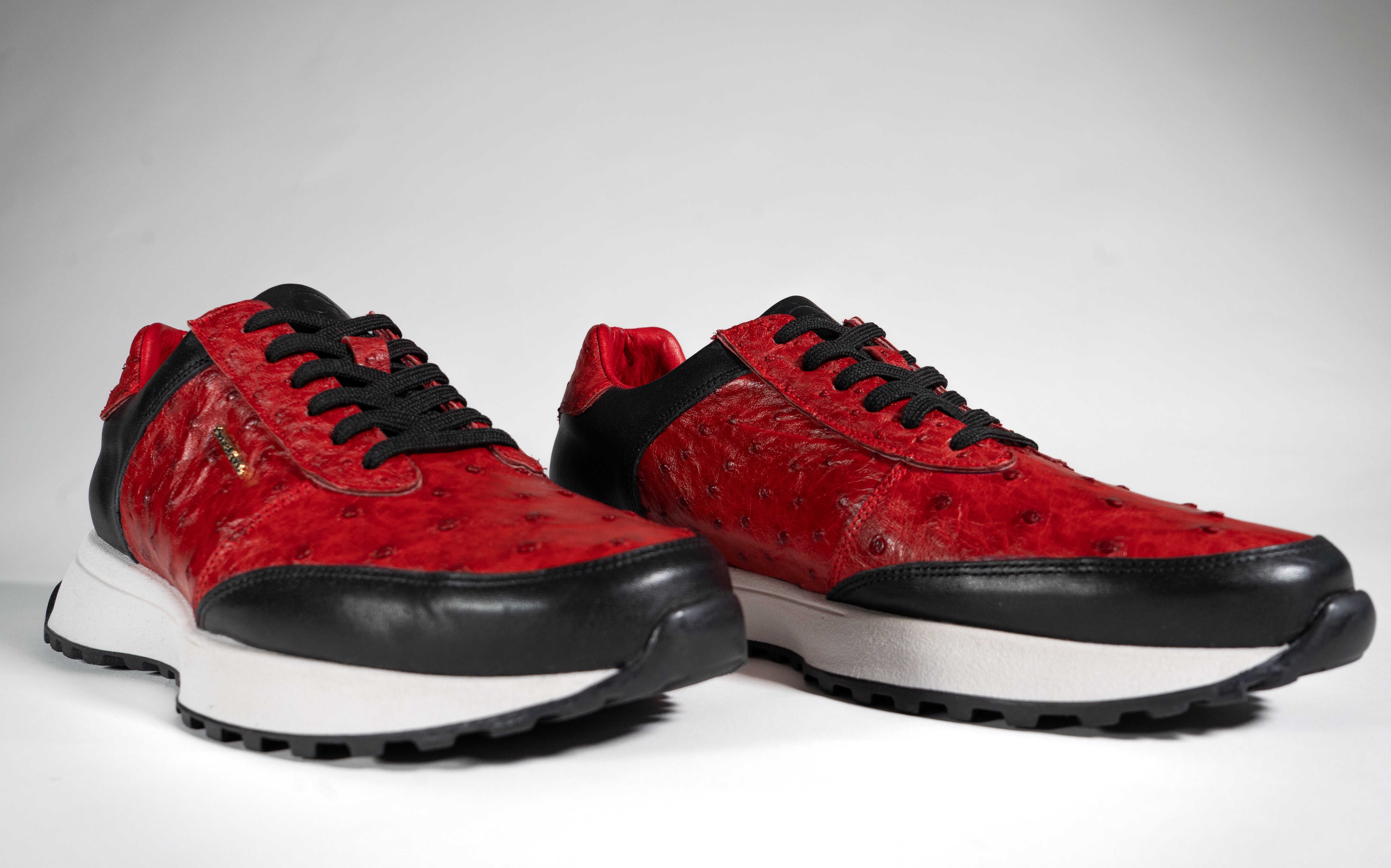 GOOSE ICONS – Founder in Leather & Red Ostrich (🔒 Preorder to unlock)