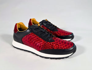 The Icon — Red Python Leather Sneaker (DROPPING SOON)