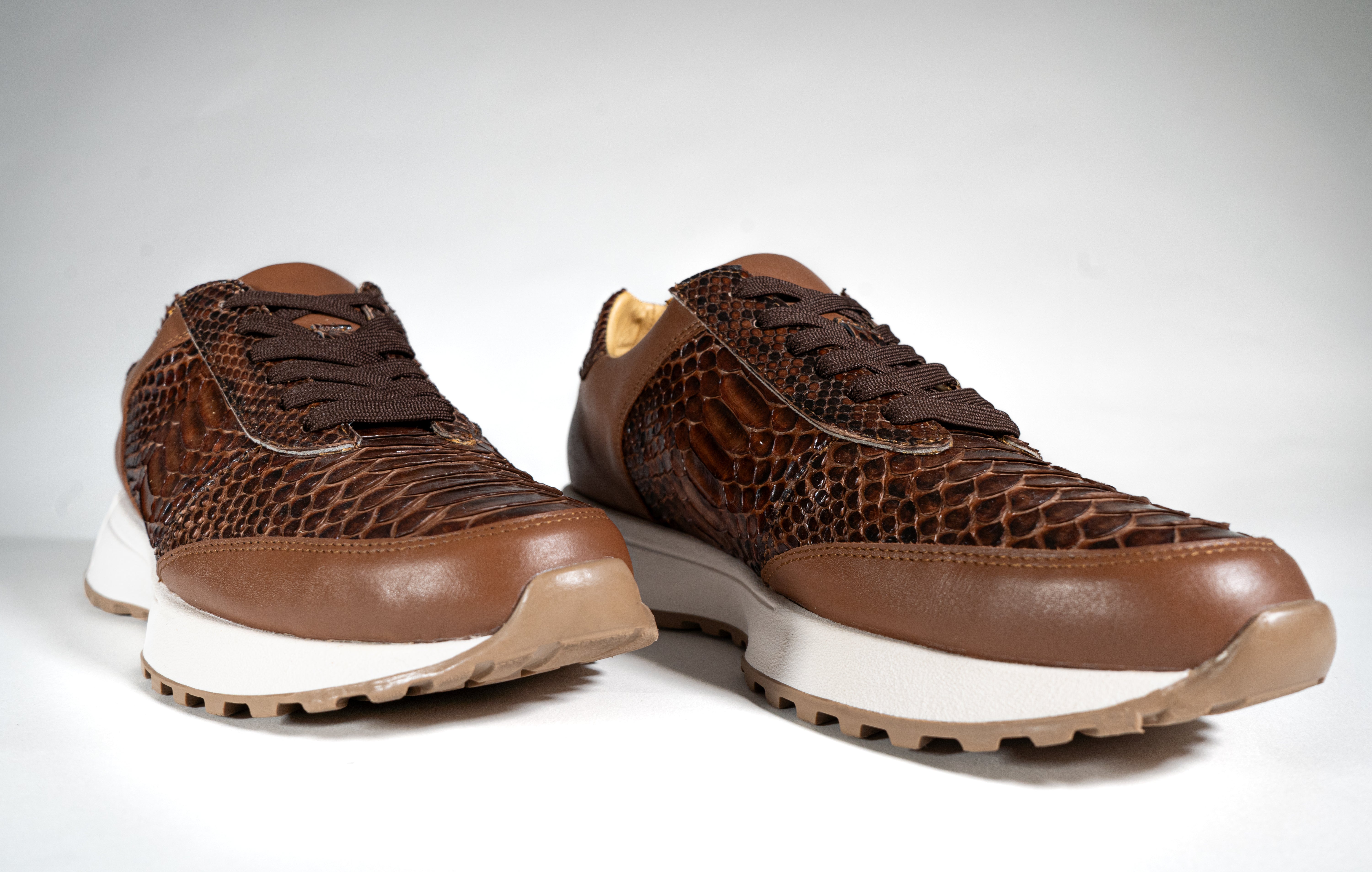 The Origin — Brown Python Leather Sneaker (🔒 Preorder to unlock)