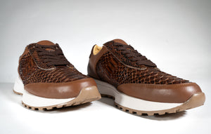 The Origin — Brown Python Leather Sneaker (🔒 Preorder to unlock)