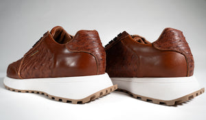 GOOSE ICONS – Founder in Leather & Cognac Ostrich (🔒 Preorder to unlock)