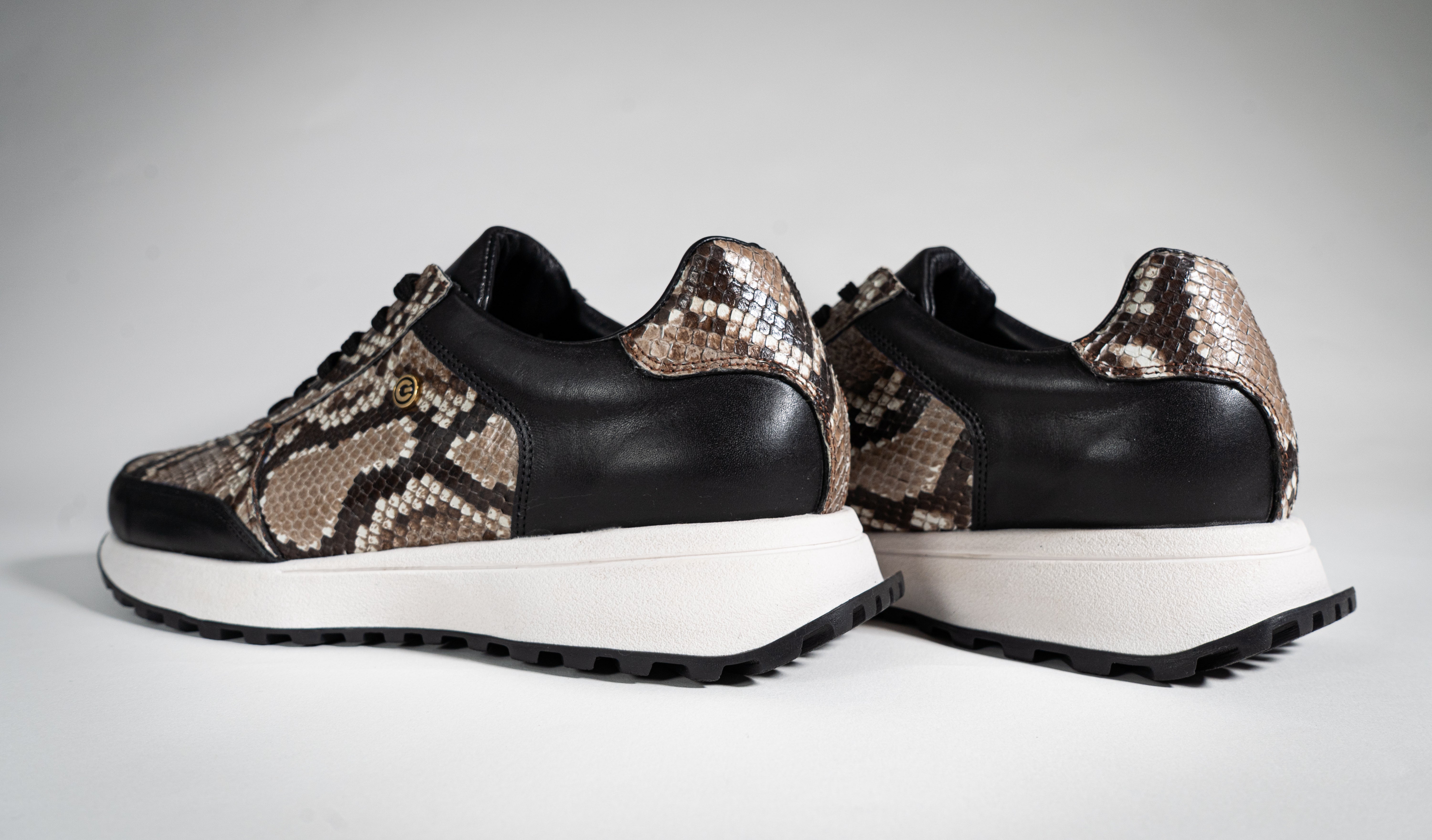 GOOSE ICONS – Founder in Tan & Natural Python (🔒 Preorder to unlock)