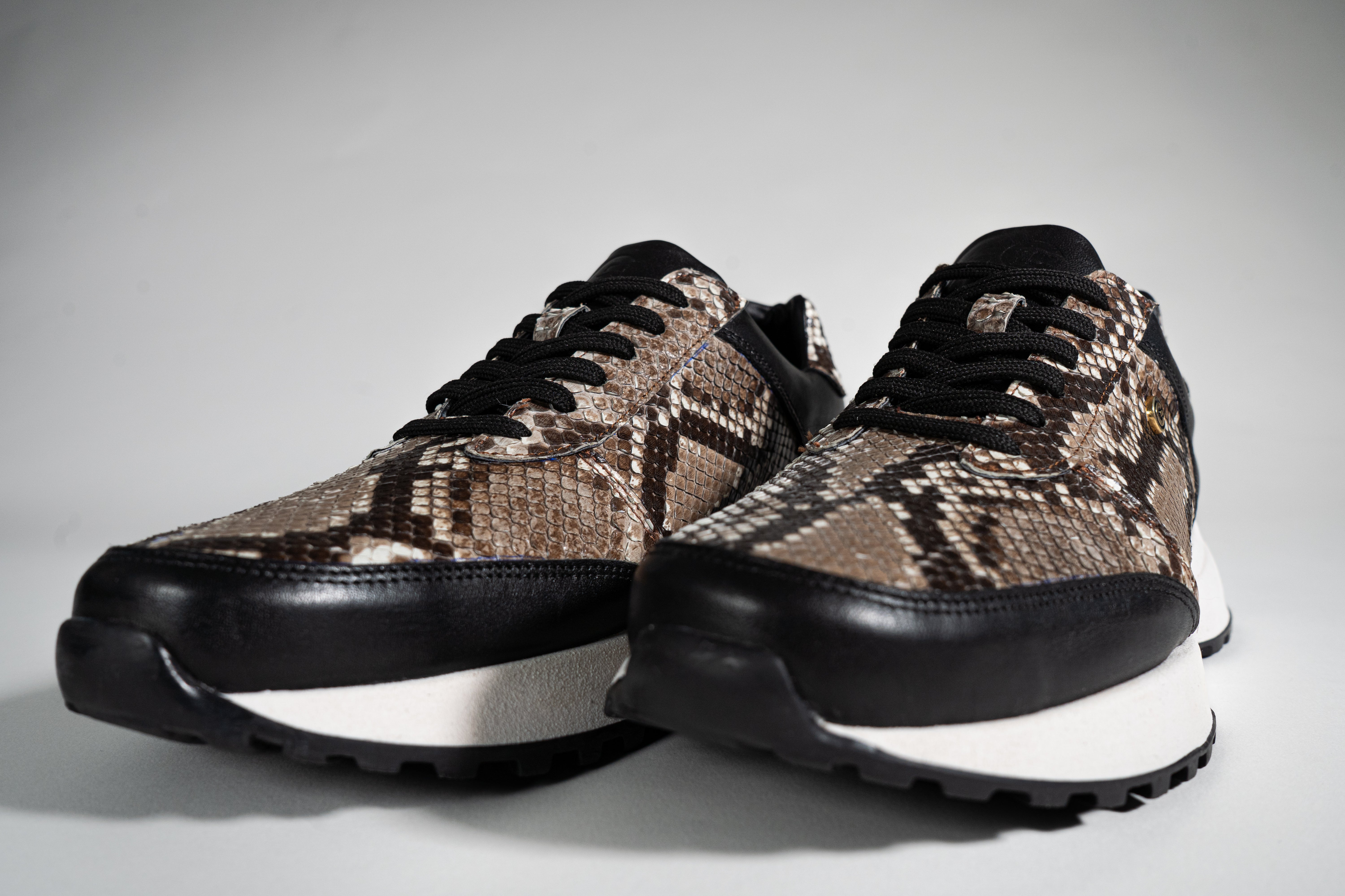 GOOSE ICONS – Founder in Tan & Natural Python (🔒 Preorder to unlock)