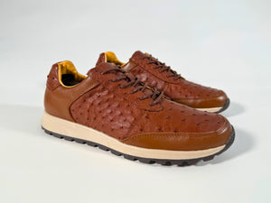 The Icon — Tan Ostich Leather Sneaker (DROPPING SOON)