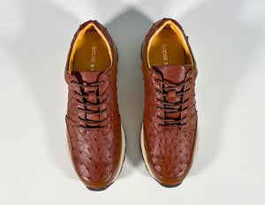 The Icon — Tan Ostich Leather Sneaker (DROPPING SOON)